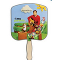 Bread Slice Glued Hand Fan (1 Side/ 4 color Process imprint)